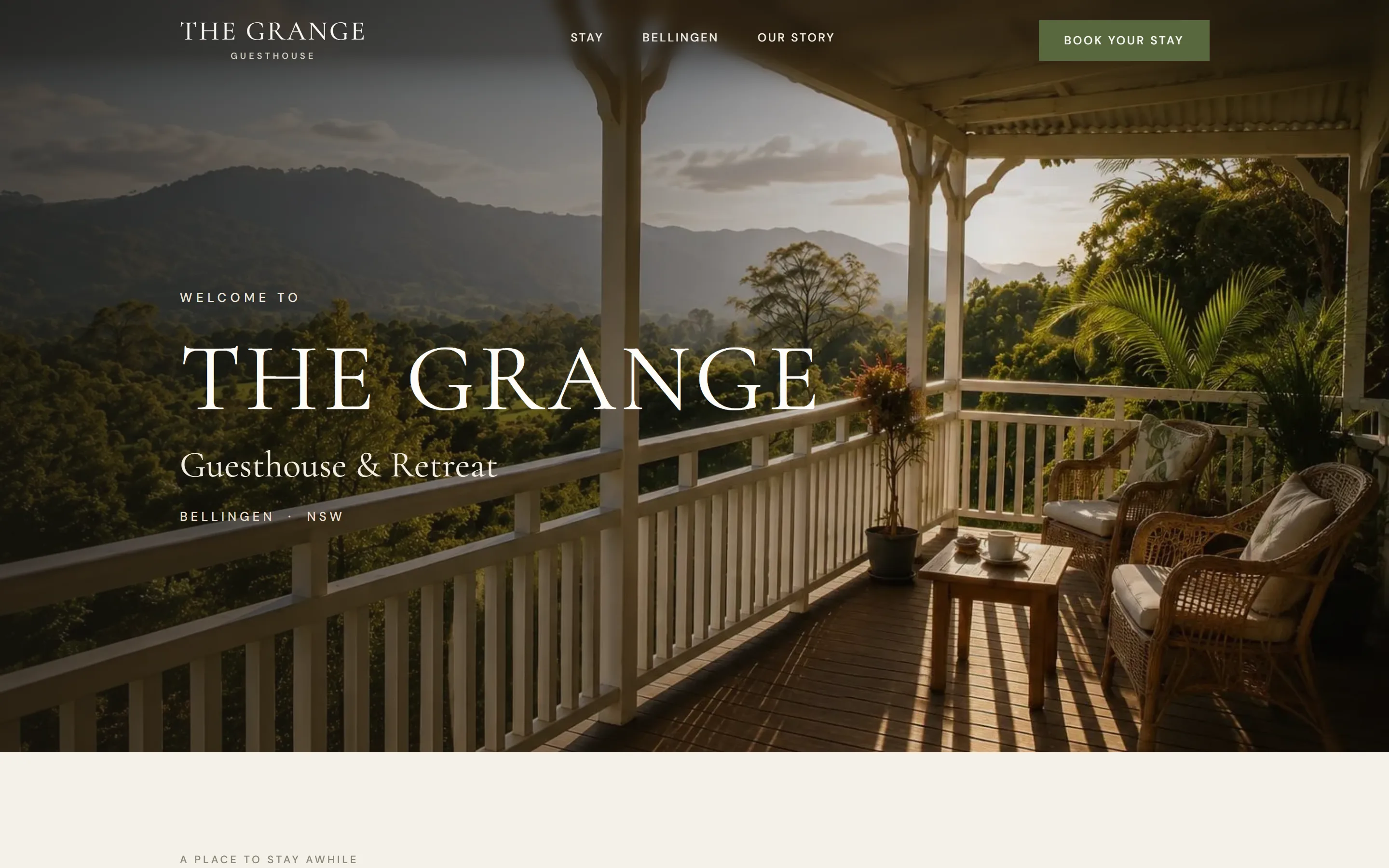 The The Grange website on a laptop